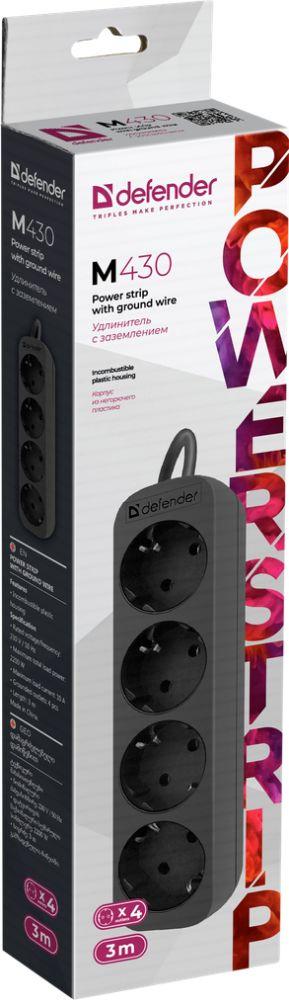 Удлинитель Defender M430 черный (99326)