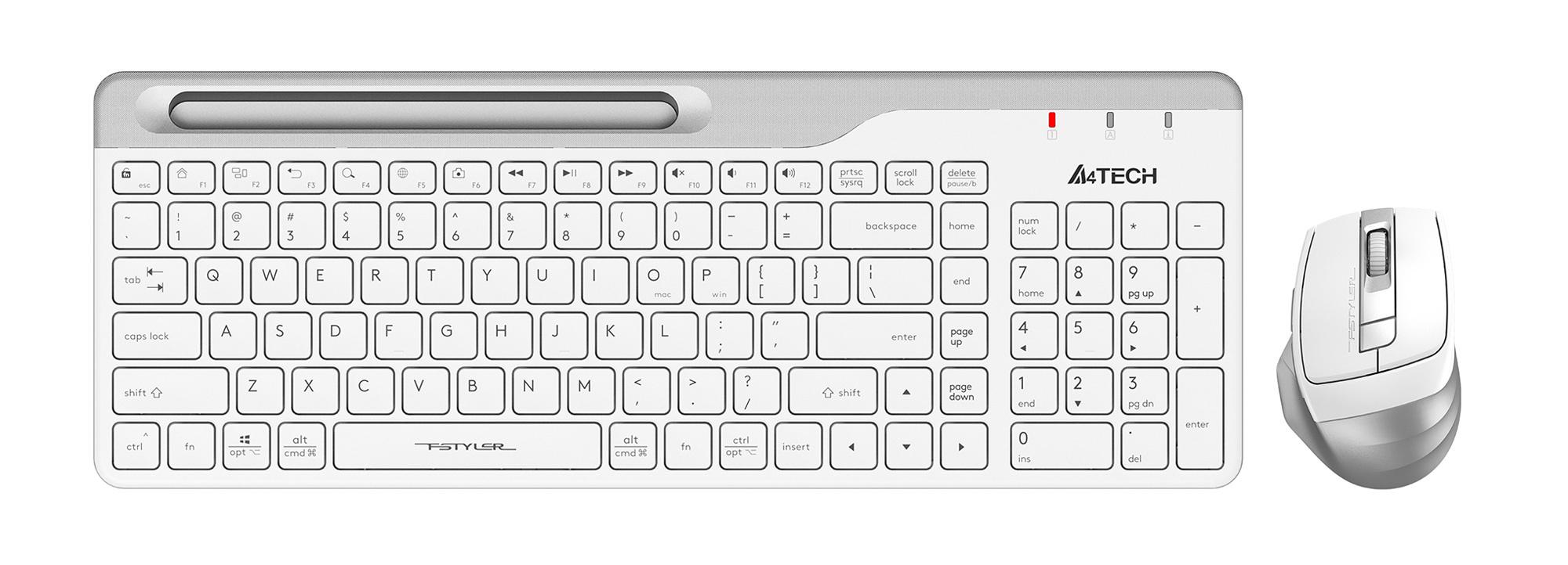 Набор периферии A4Tech Fstyler FB2535C Icy White белый/серый