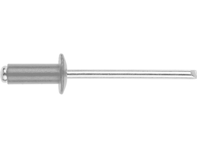 Заклепка вытяжная 4.0х10 мм алюминий/сталь, RAL 7004 (200 шт в пласт. конт.) STARFIX (Цвет сигнальный серый)