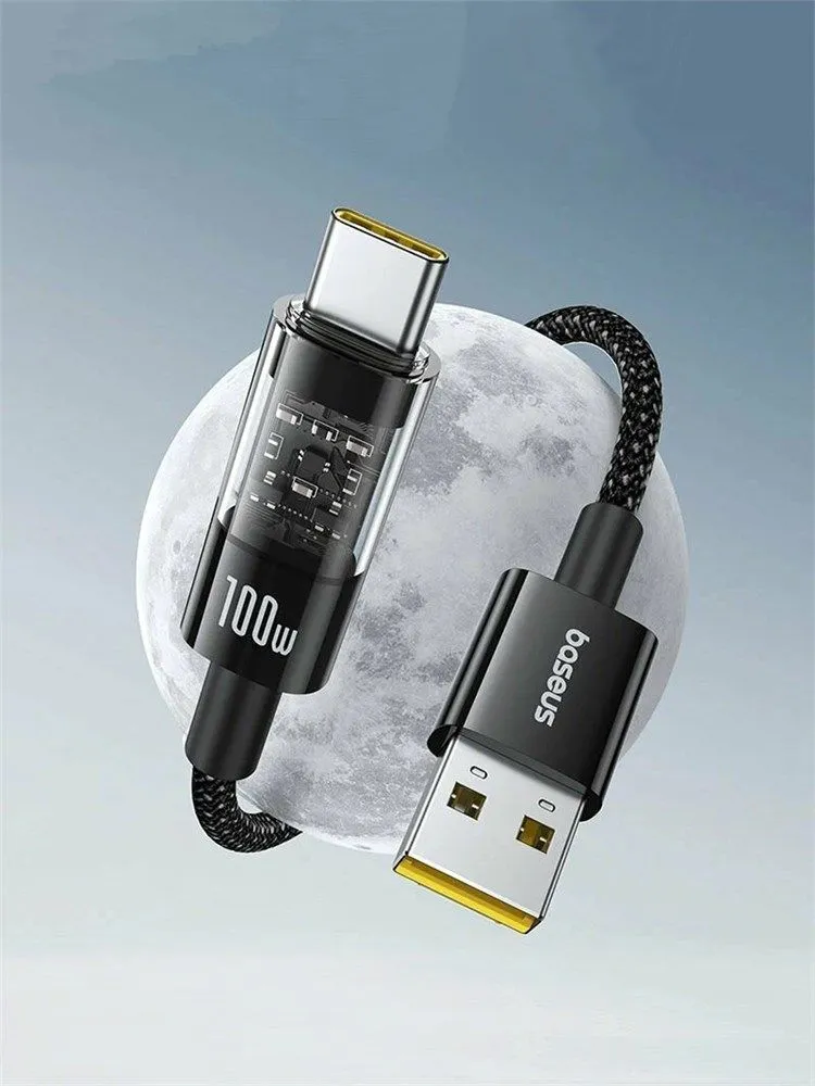 Кабель Baseus Gem Fast-Charging Data USB-A-USB-C 2m Cluster Black (P10373002111-01)