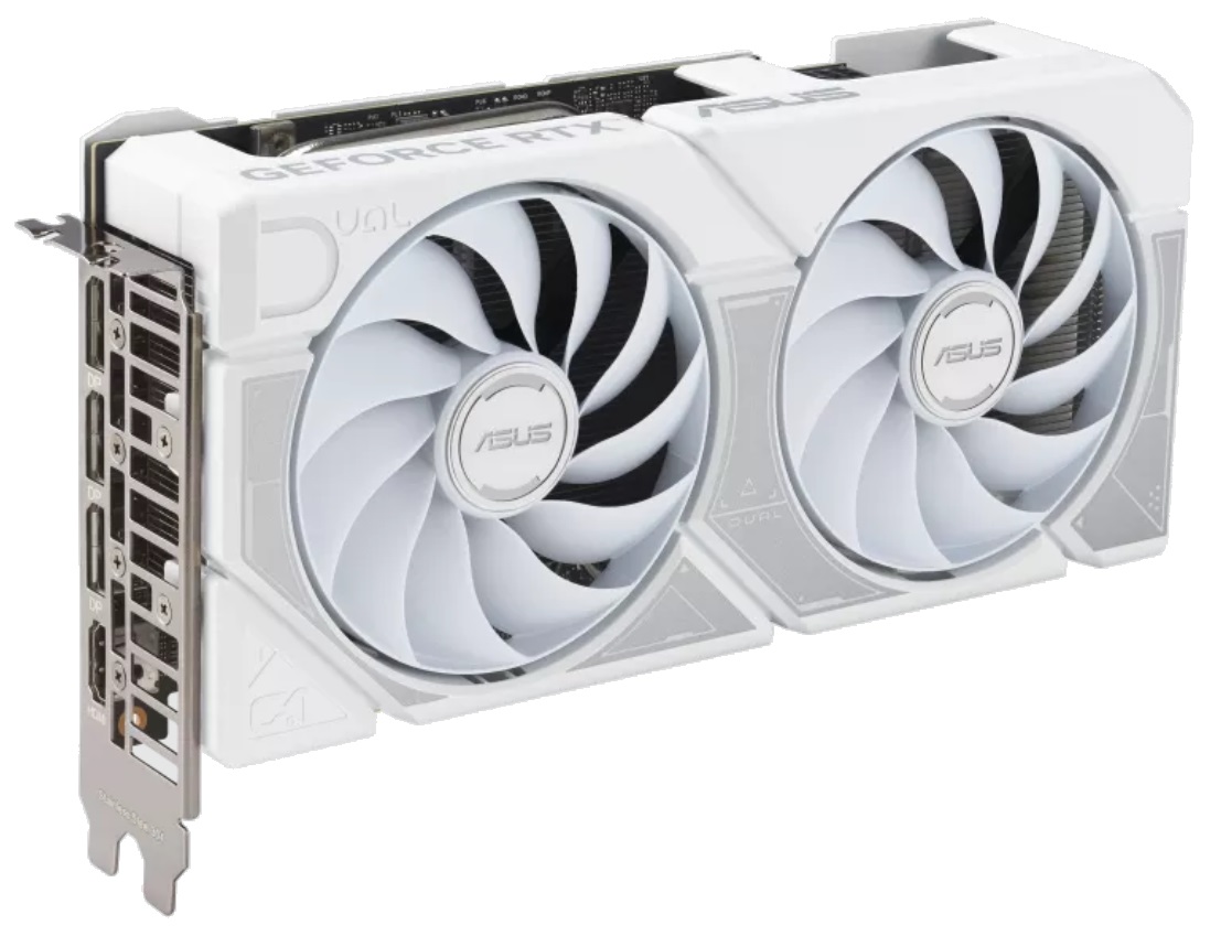 Видеокарта Asus GeForce RTX 5060TI OC Edition 16Gb GDDR7 White DUAL-RTX5060TI-O16G-WHITE (90YV0MH6-M0NA00)