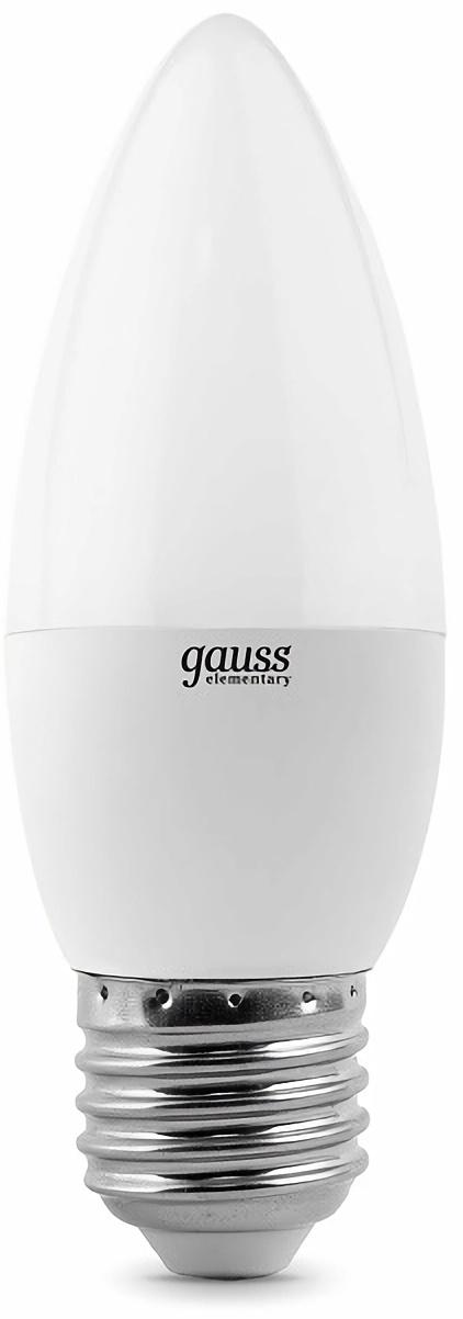 Светодиодная лампочка Gauss LED Elementary Свеча 6W E27 450lm 4100K 1шт (33226)