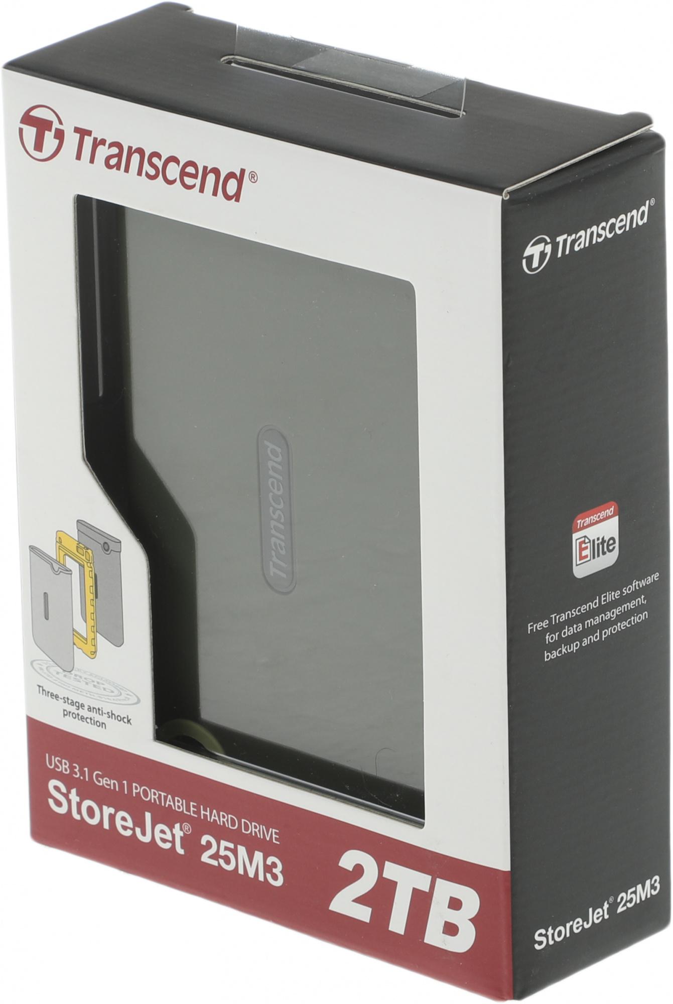 Внешний накопитель Transcend StoreJet 25M3 Slim 2TB (TS2TSJ25M3G)