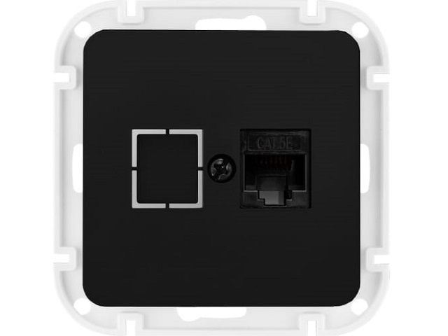 Розетка 1-ая компьютерная (скрытая) карбон, Astrum, BYLECTRICA