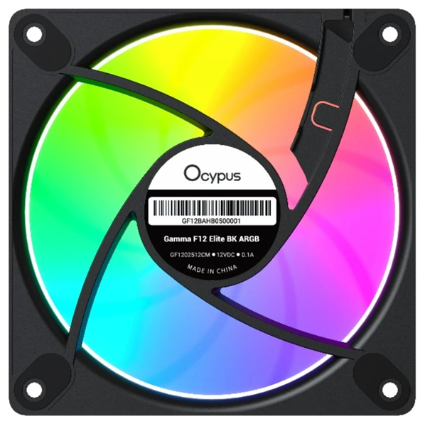 Комплект вентиляторов для корпуса Ocypus Gamma F12 Elite BK ARGB 3 IN 1 Black (Gamma-F12-BK3AM00E-GL)