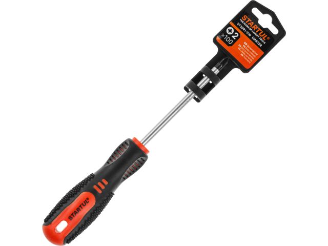 Отвертка "+" №2 100мм PZ STARTUL MASTER (ST3091-210) (крестовая Pozidrive, двухкомп. рукоятка Anti-Slip)