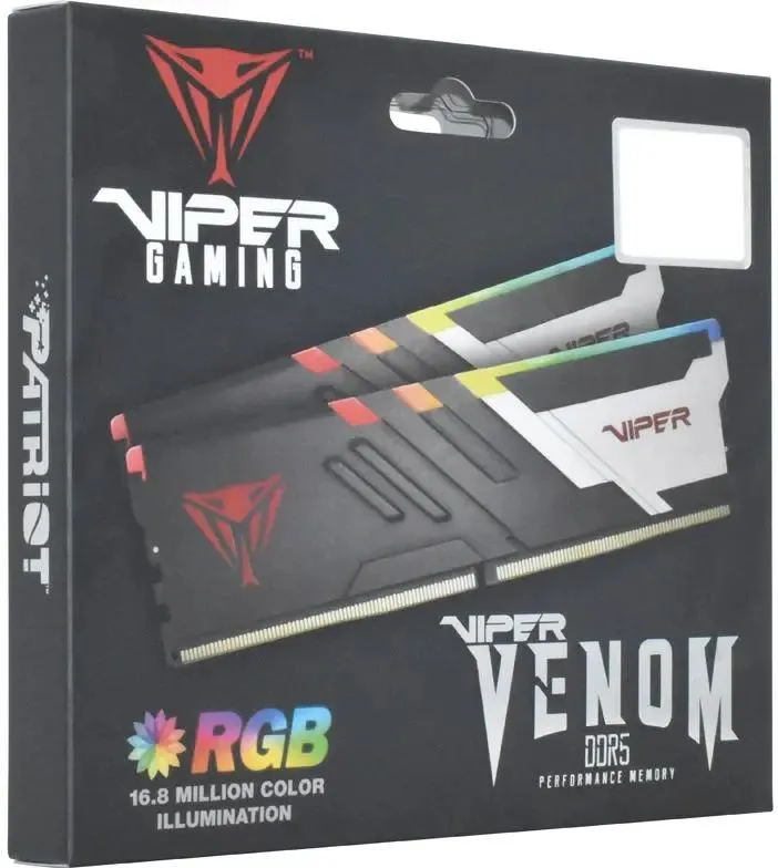Оперативная память Patriot Viper Venom RGB 2x32GB DDR5 DIMM PC5-48000 (PVVR564G600C30K)