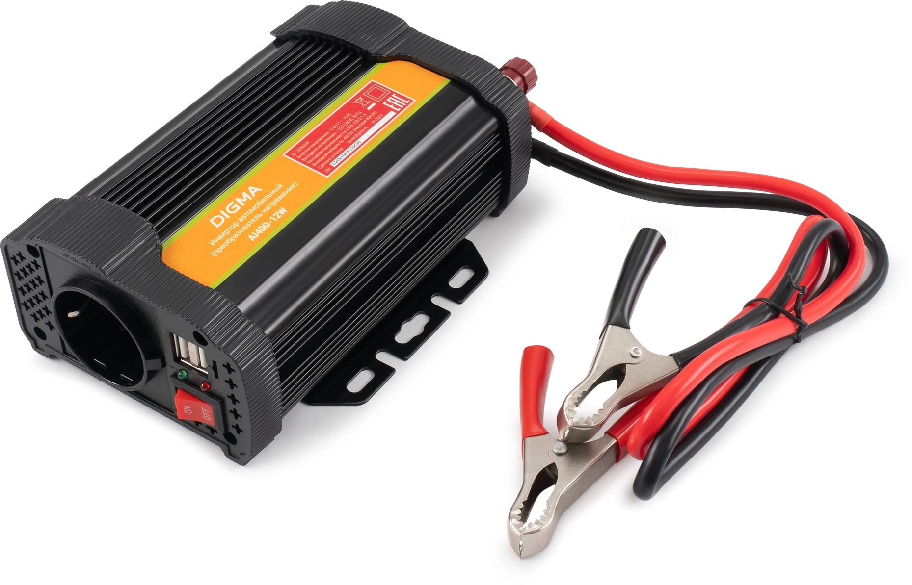 Автоинвертор Digma AI400-12W