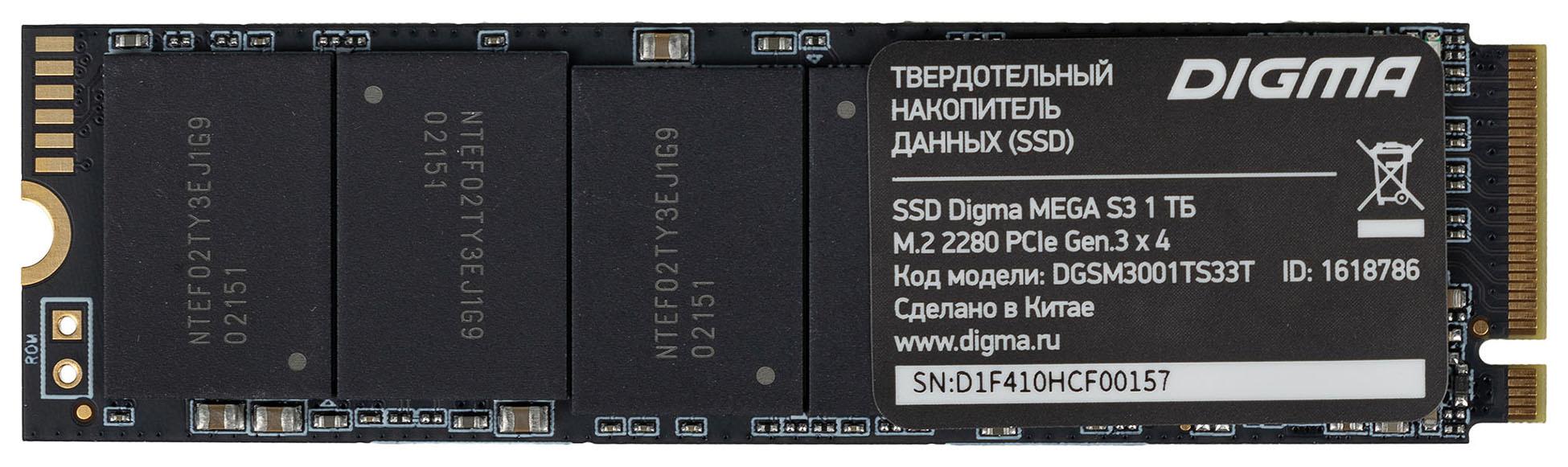 SSD диск Digma Mega S3 1TB (DGSM3001TS33T)