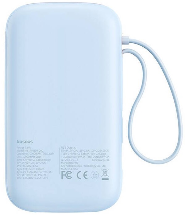 Портативное зарядное устройство Baseus QPow 2 Galaxy Blue (P10055009313-00)