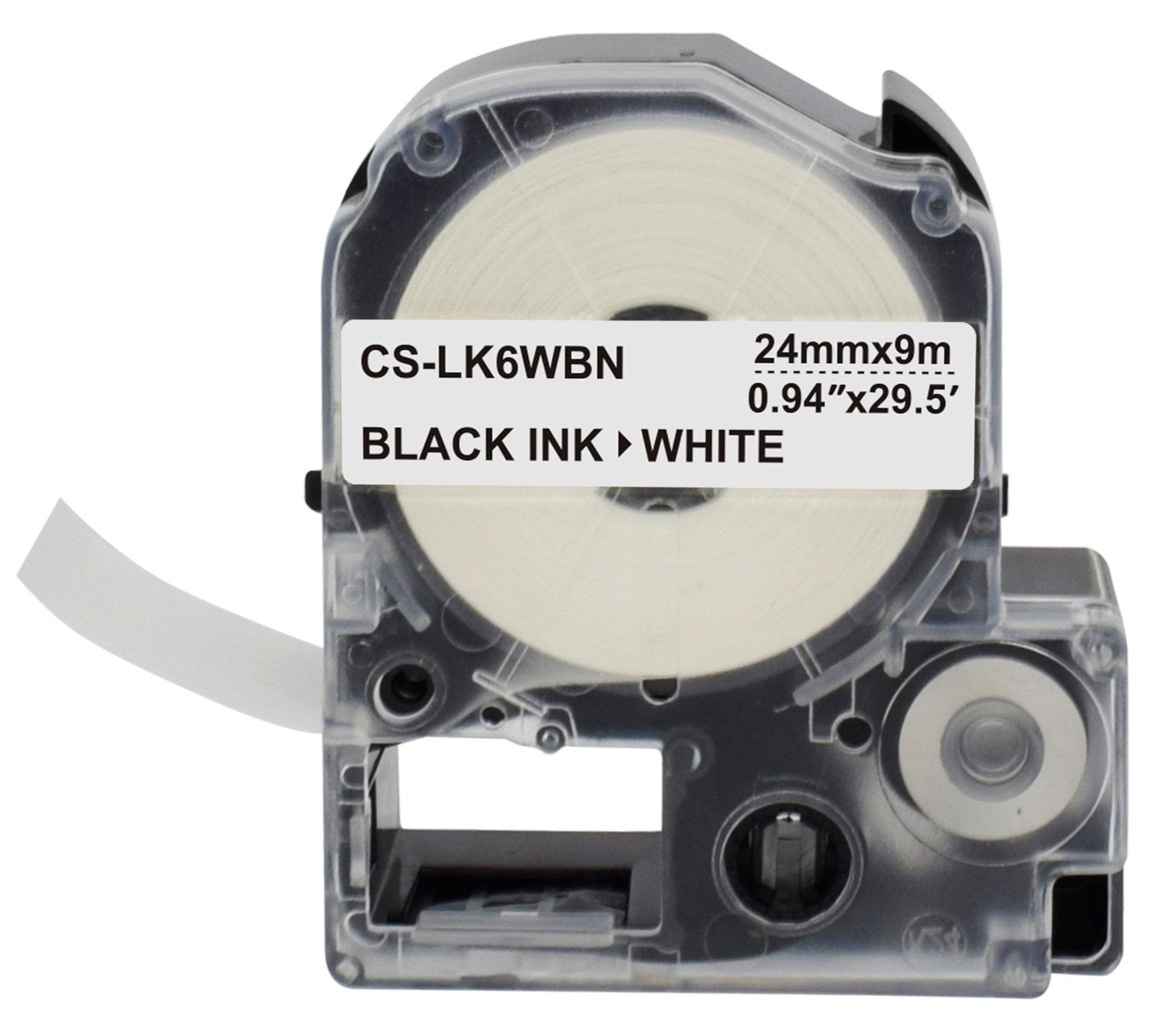 Картридж ленточный Cactus CS-LK6WBN черный