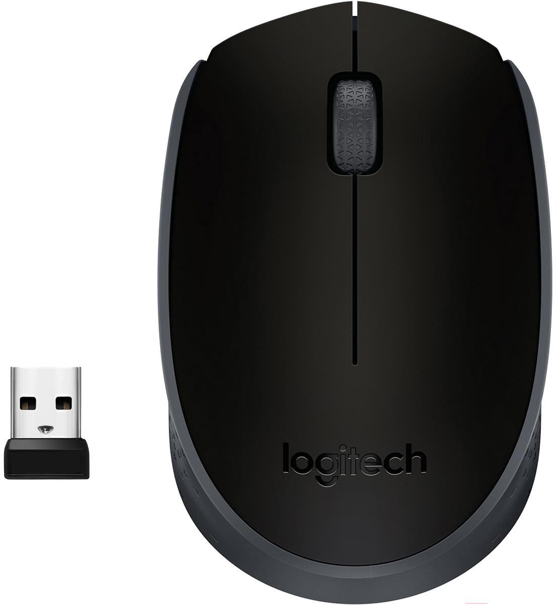 Мышь Logitech Wireless Mouse M171 черный/серый (910-004424)