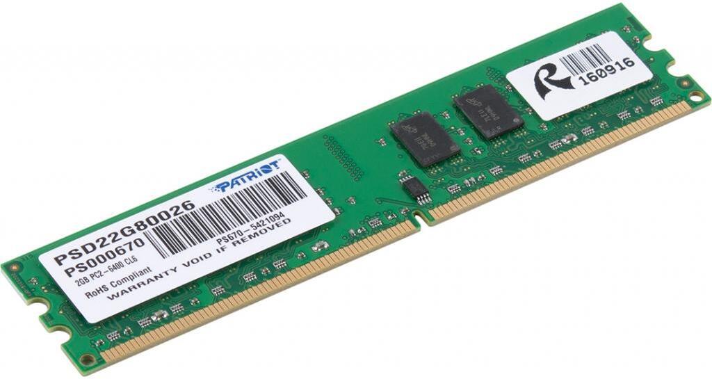 Оперативная память Patriot DDR2-800 2048 MB PC-6400 (PSD22G80026)