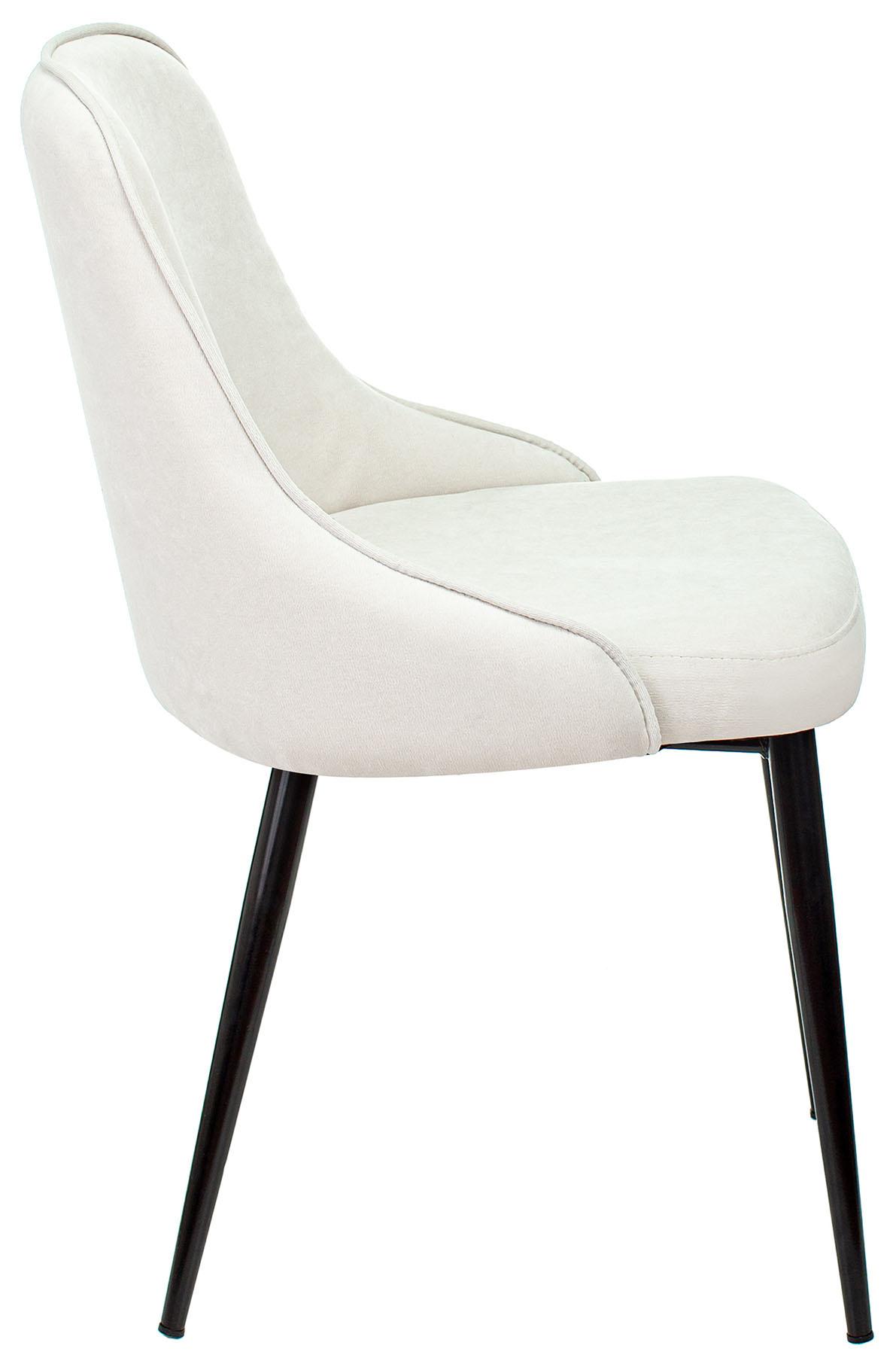 Стул Бюрократ KF-5 молочный/металл черный (KF-5/VELV20)