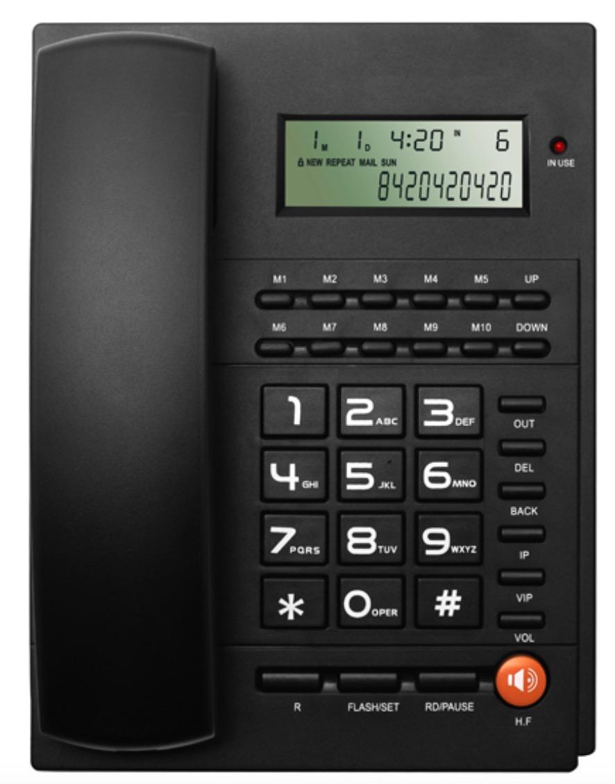Проводной телефон Ritmix RT-420 черный (80002754)
