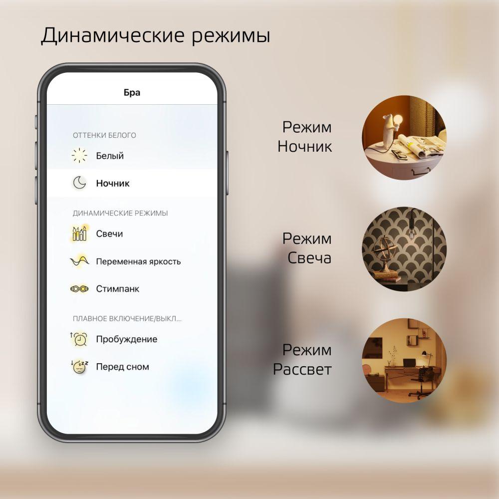 Умная лампа Gauss IoT Smart Home E27 6.5Вт 806lm Wi-Fi (1200112)