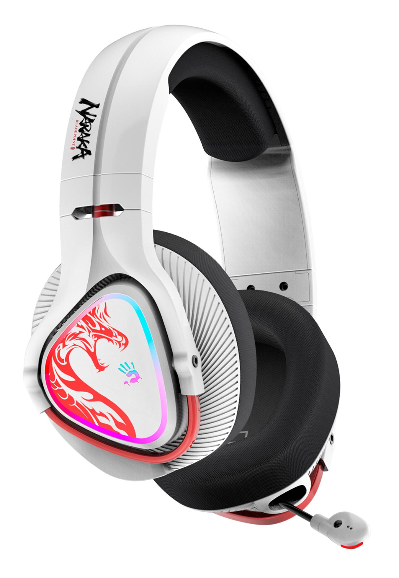 Наушники A4Tech Bloody MR720 белый/красный (MR720 NARAKA)