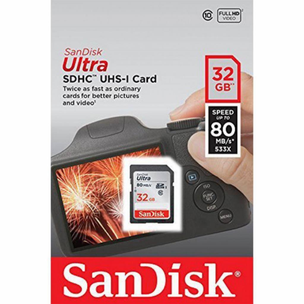 Карта памяти SanDisk SDHC 32GB (SDSDUN4-032G-GN6IN)