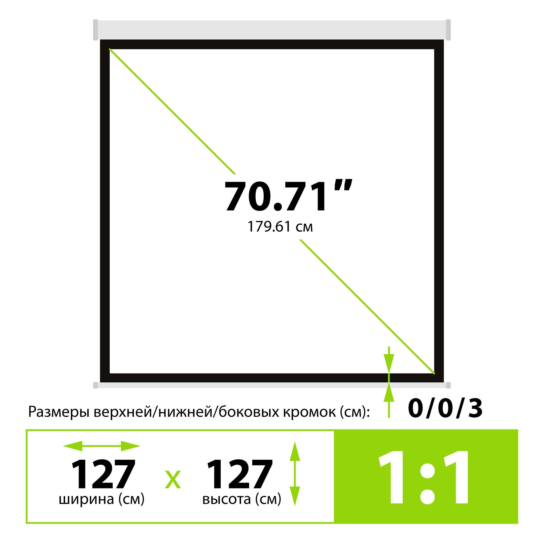 Проекционный экран Cactus CS-PSW-127X127 белый