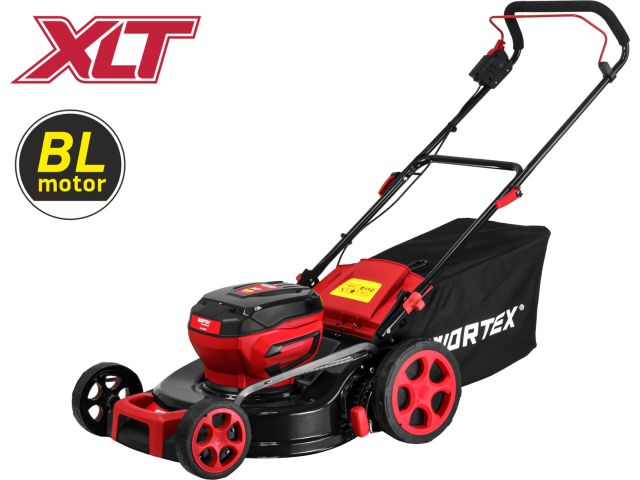 Газонокосилка аккумуляторная WORTEX CLM 4536 в кор. XLT SOLO БЕСЩЁТ.ДВИГ., 18В+18В, шир.460 мм (БЕЗ АКБ и ЗУ, 460 мм, выс. 30-75 мм, дека сталь, траво