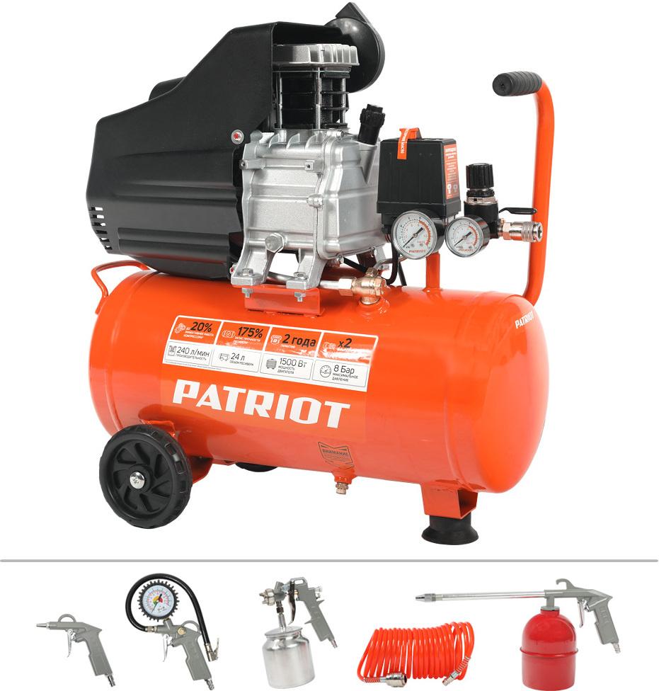 Компрессор Patriot Optima Euro 24-240K2 оранжевый/черный (525302118)