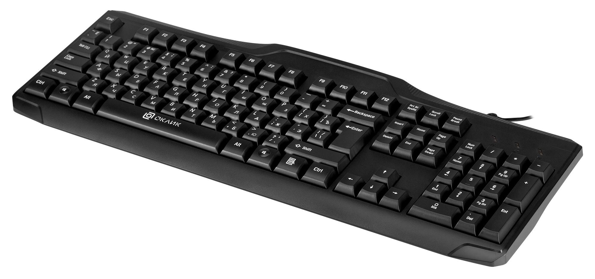 Клавиатура Oklick 170M USB черный