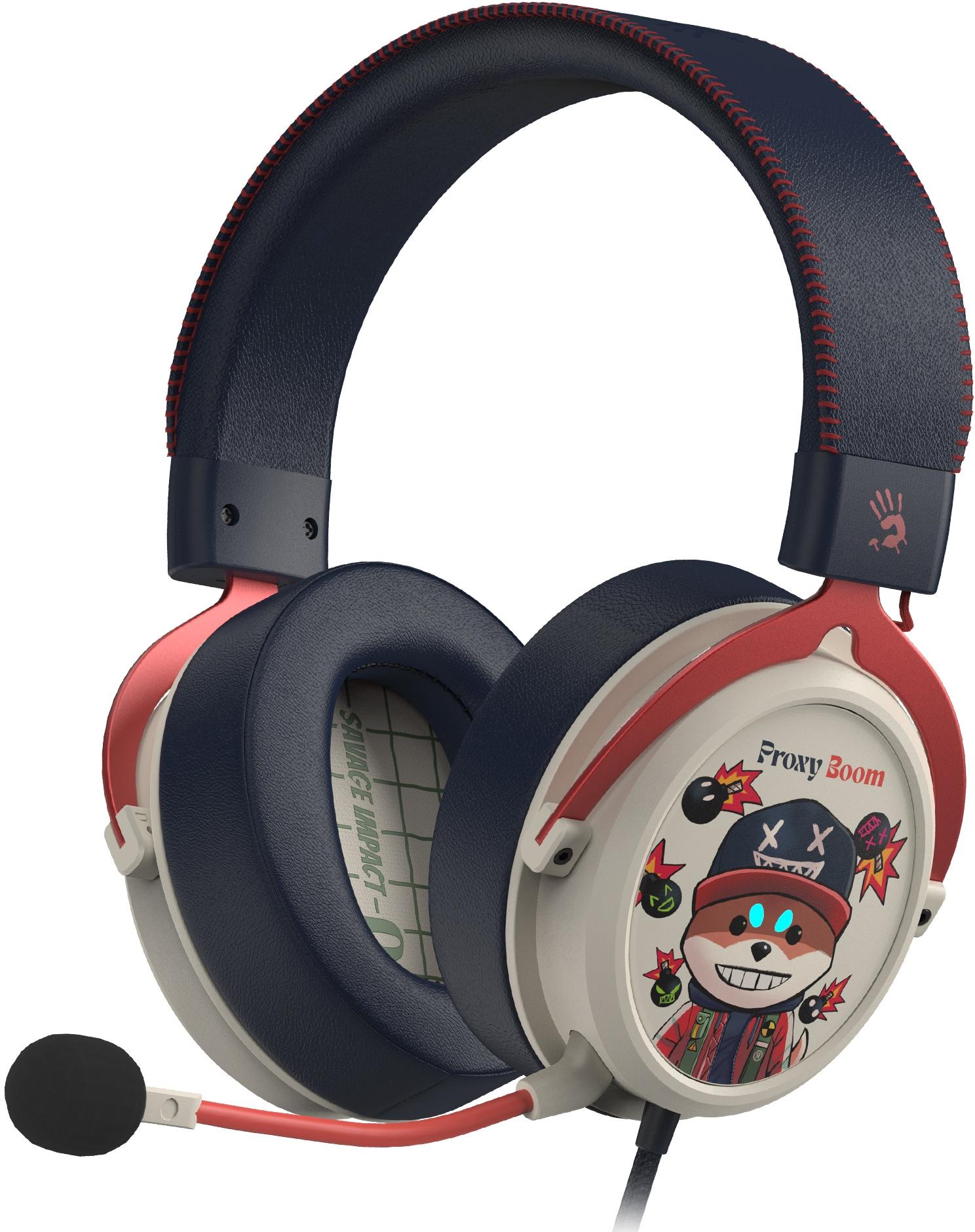 Наушники A4Tech Bloody M595 Proxy Boom бежевый/черный