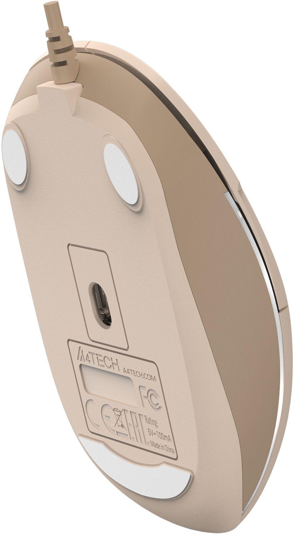 Мышь A4Tech Fstyler FM26 бежевый/коричневый/Cafe Latte