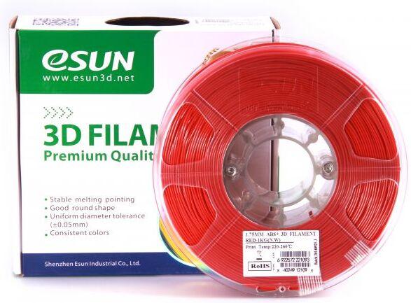 Пластиковая нить eSUN ABS+ 1,75 мм Red (ABS+175R1)