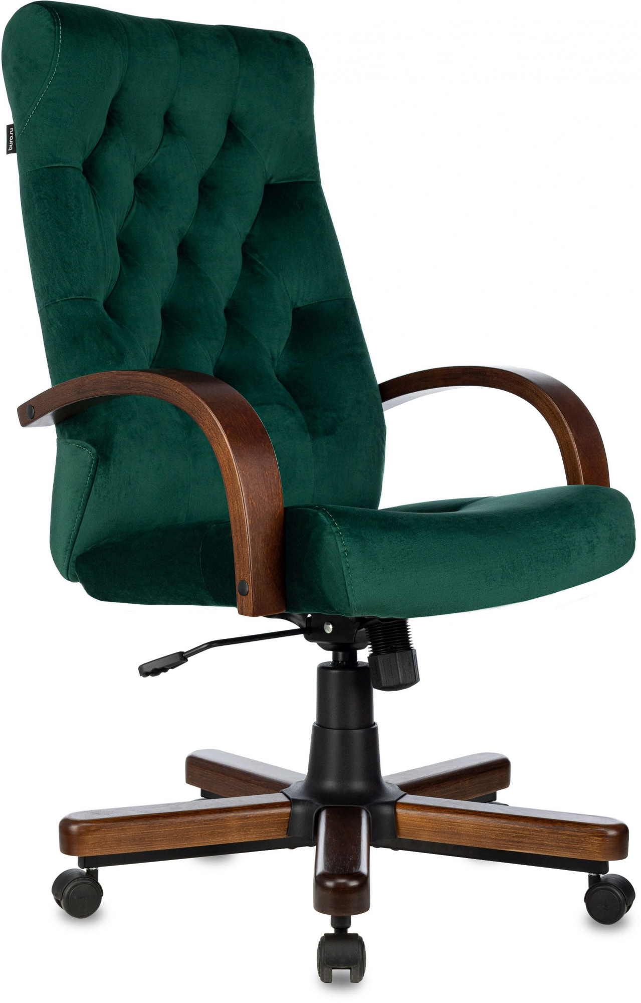 Офисное кресло Бюрократ T-9928WALNUT Fabric Italia зеленый (T-9928WALNUT/FABR/GN)