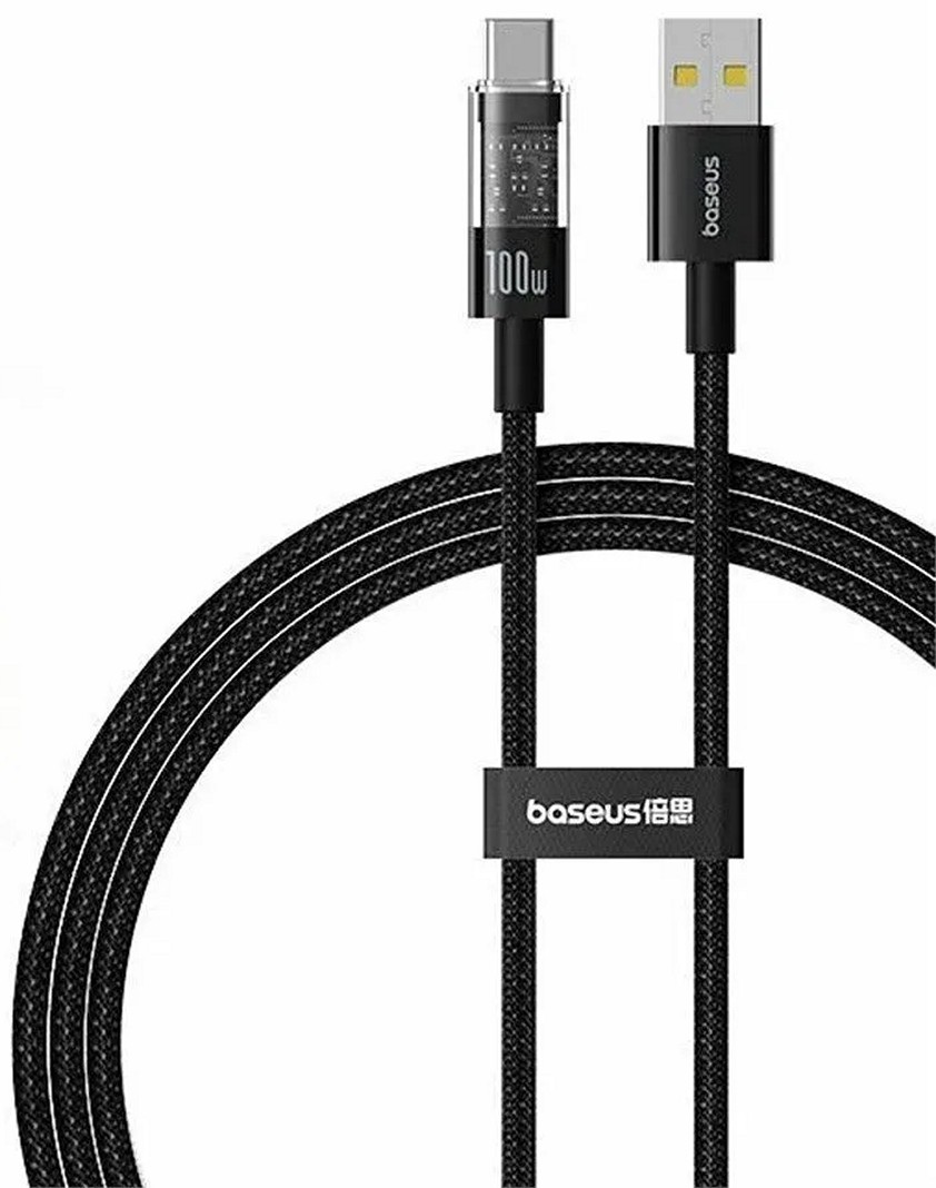 Кабель Baseus Gem Fast-Charging Data USB-A-USB-C 2m Cluster Black (P10373002111-01)