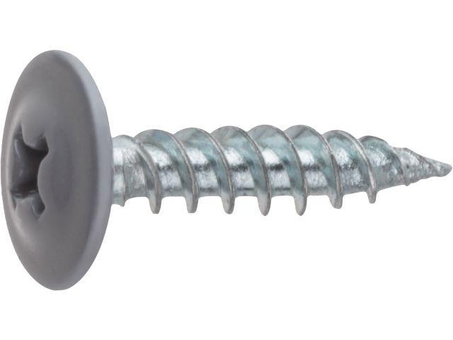 Саморез 4.2х19 мм с прессшайбой, цинк, острый, RAL 7004 (50 шт в зип-локе) STARFIX ( цвет сигнальный серый)