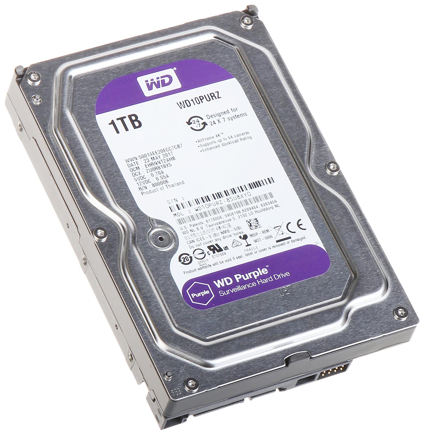 Жесткий диск WD 1TB WD10PURZ