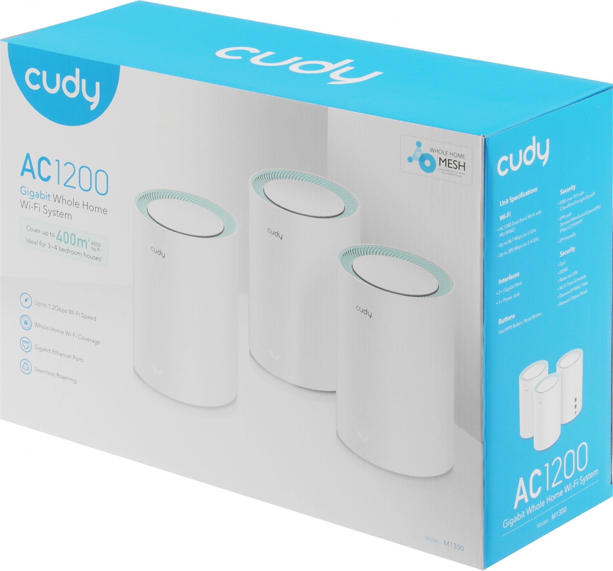 Wi-Fi система Cudy M1300 3шт белый (M1300 3-PACK)