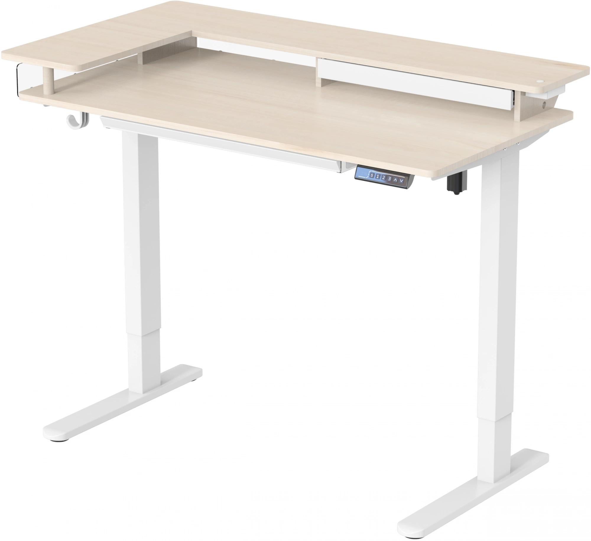 Стол компьютерный Cactus CS-EDL-DWT светлый дуб/белый