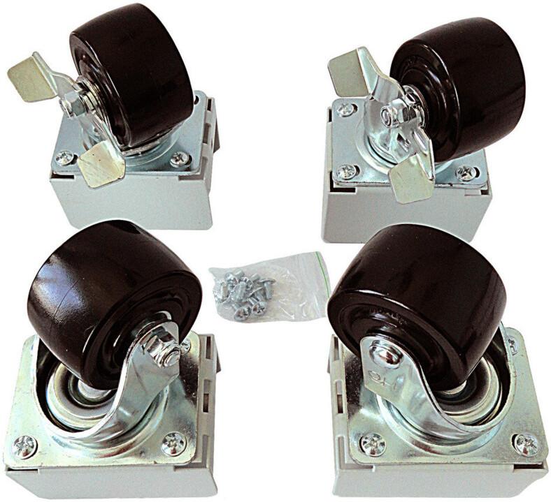 Комплект роликов ЦМО грузоподъемных 3"*2" для шкафов ШТК-М 4 шт. (ШТК-М-150)
