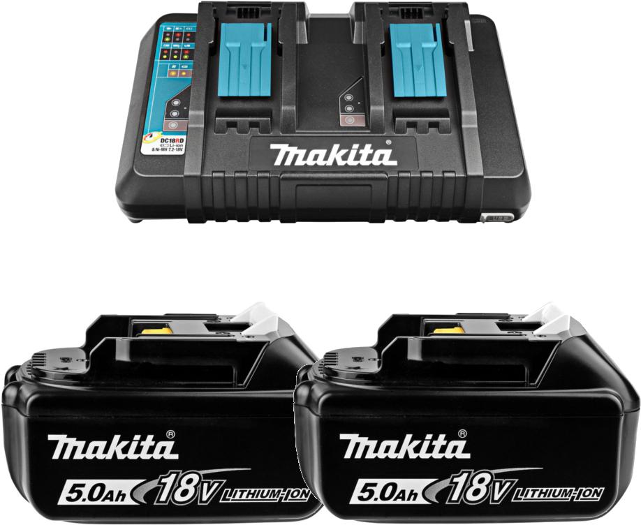 Аккумулятор с зарядным устройством для инструмента Makita BL1850B 18В 5Ач Li-Ion (191L75-3)