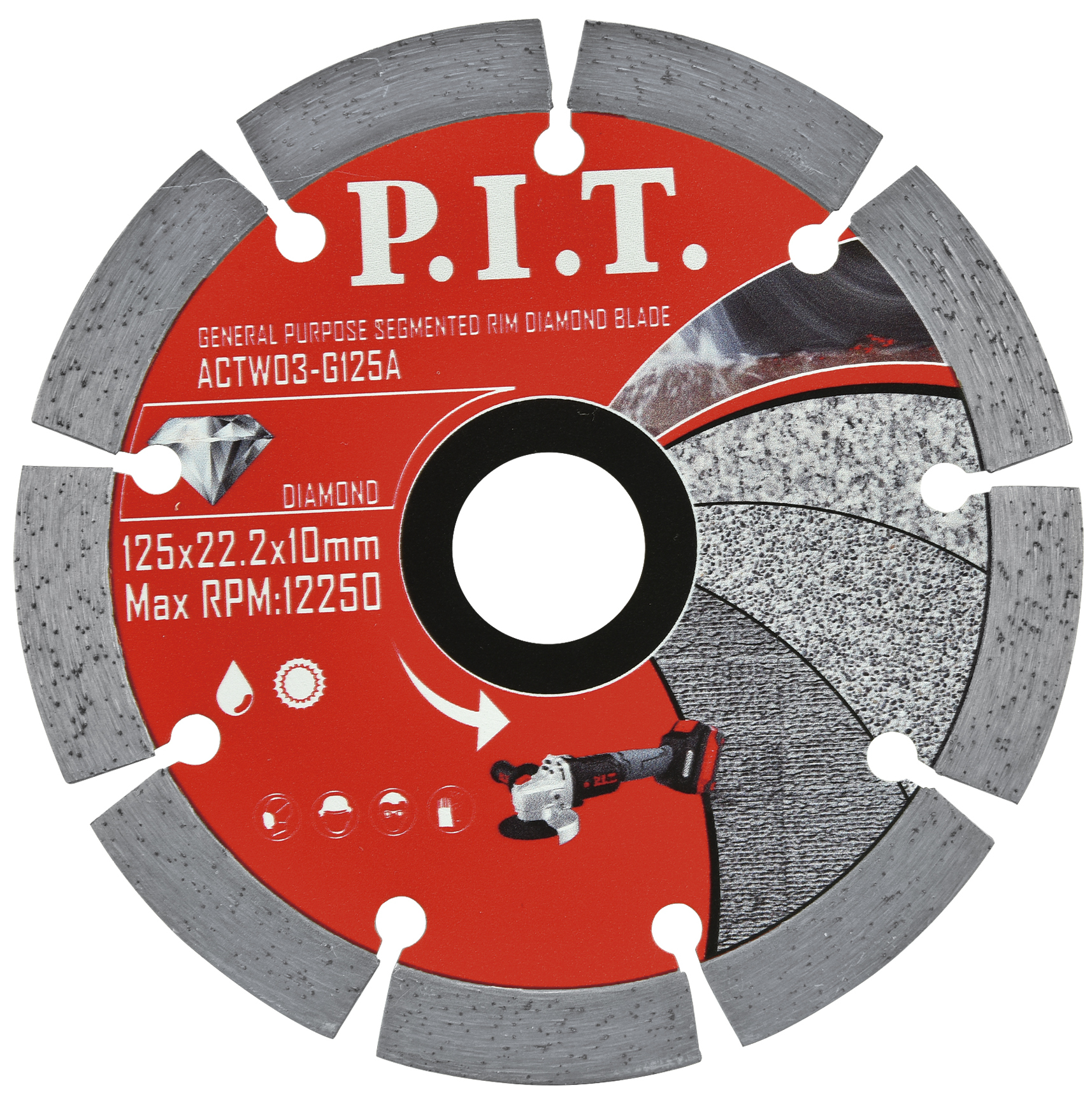 Алмазный диск P.I.T. ACTW03-G125A