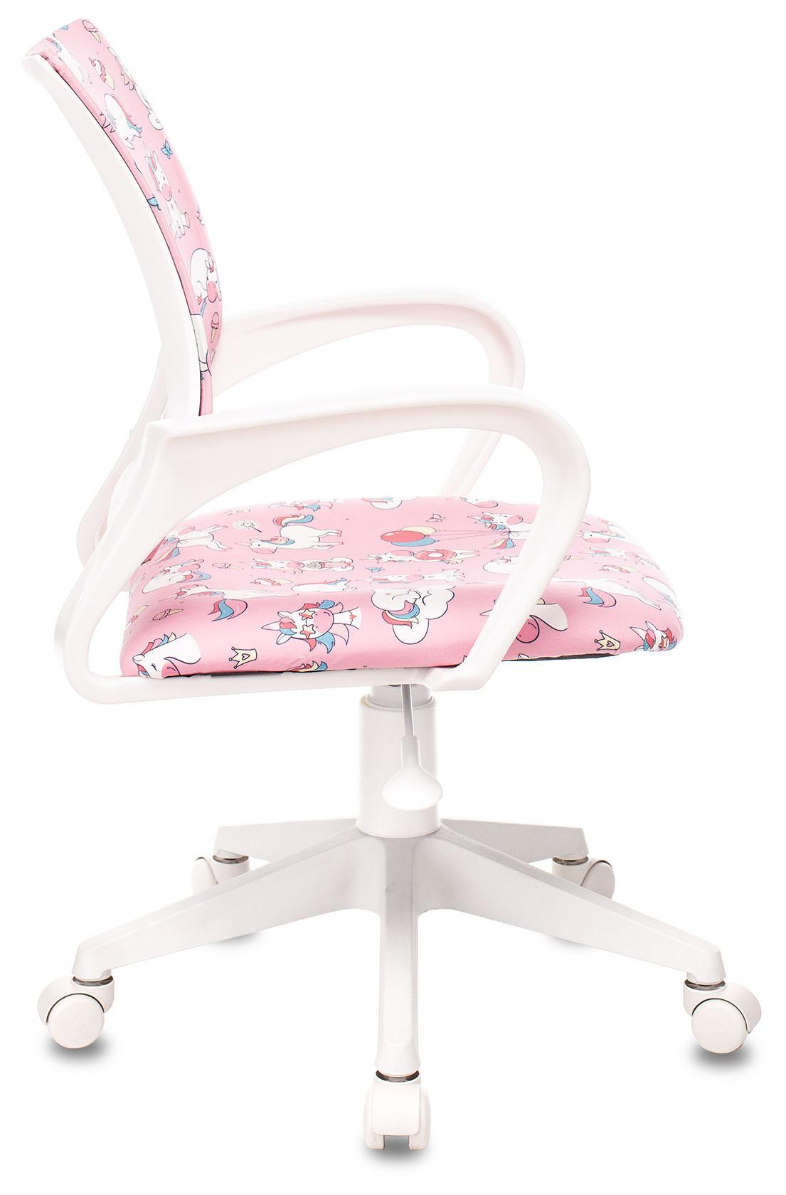 Кресло детское Бюрократ Burokids 1 W-UNICORN розовый/белый