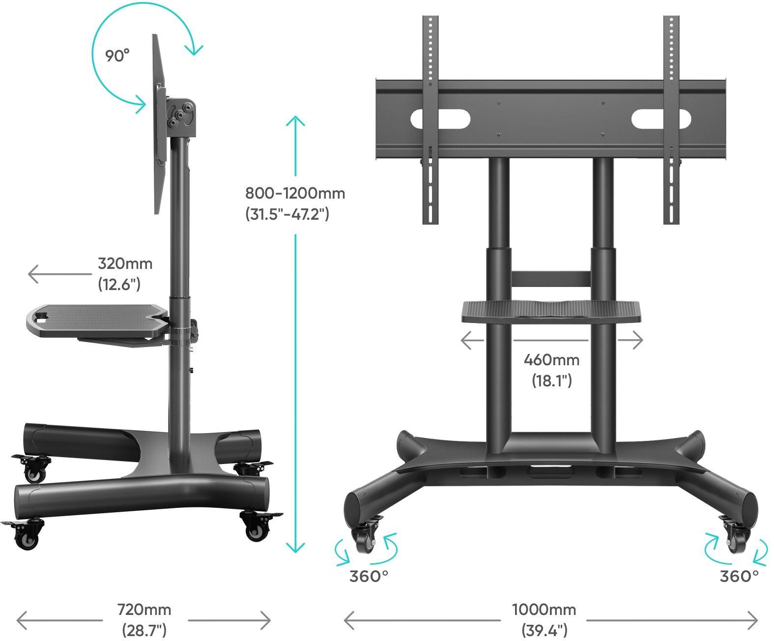 Кронштейн-стойка Onkron TS1380 Black