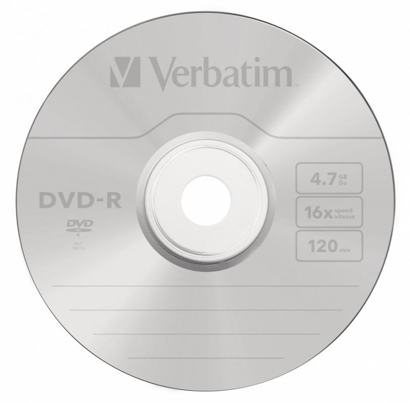 DVD-R диск Verbatim Matt Silver Spindle Wrap 10шт (43729)