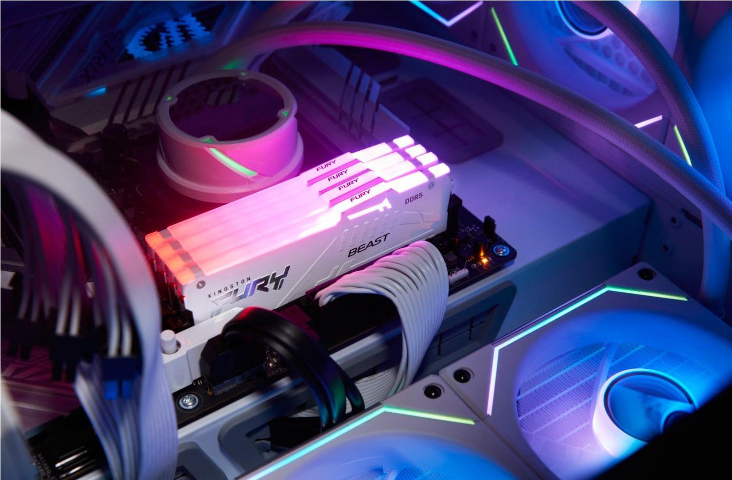 Оперативная память Kingston Fury Beast White Expo RGB DDR5 2x32GB (KF560C36BWEAK2-64)