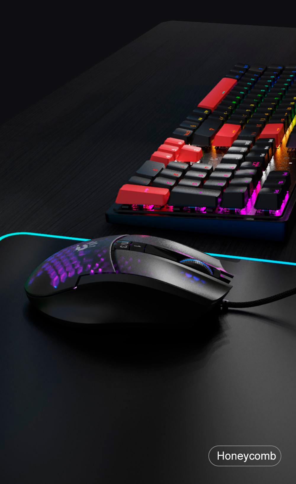Мышь A4Tech Bloody L65 Max черный/фиолетовый