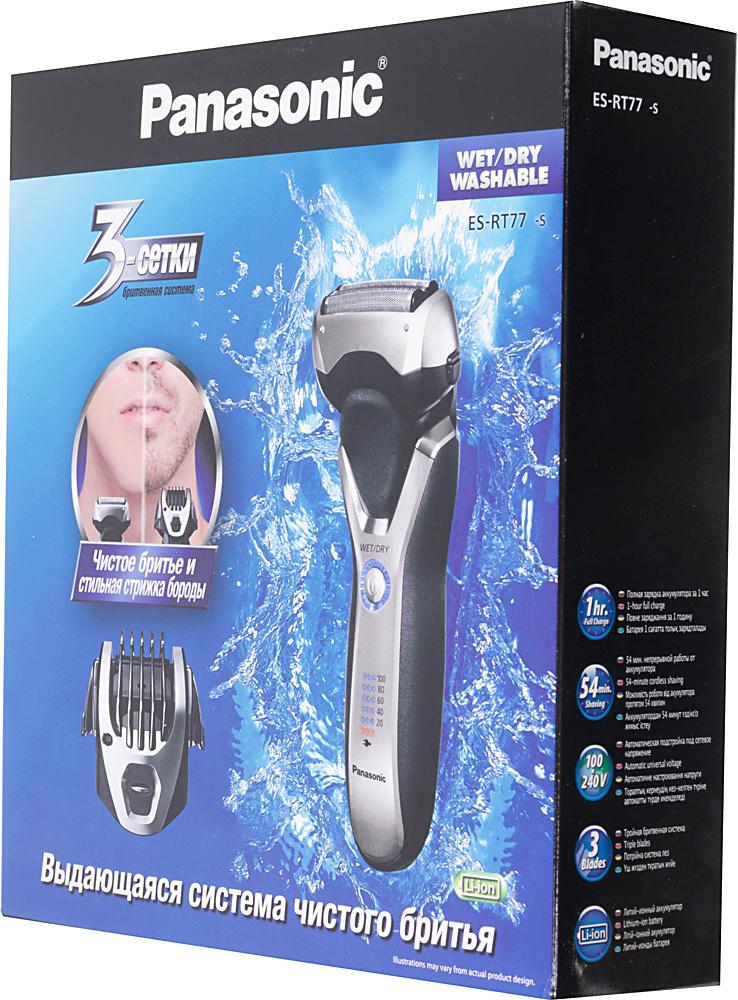 Электробритва Panasonic ES-RT77-S520 серебристый/черный