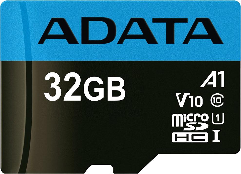 Карта памяти A-Data Premier microSDHC 32GB с адаптером (AUSDH32GUICL10A1-RA1)