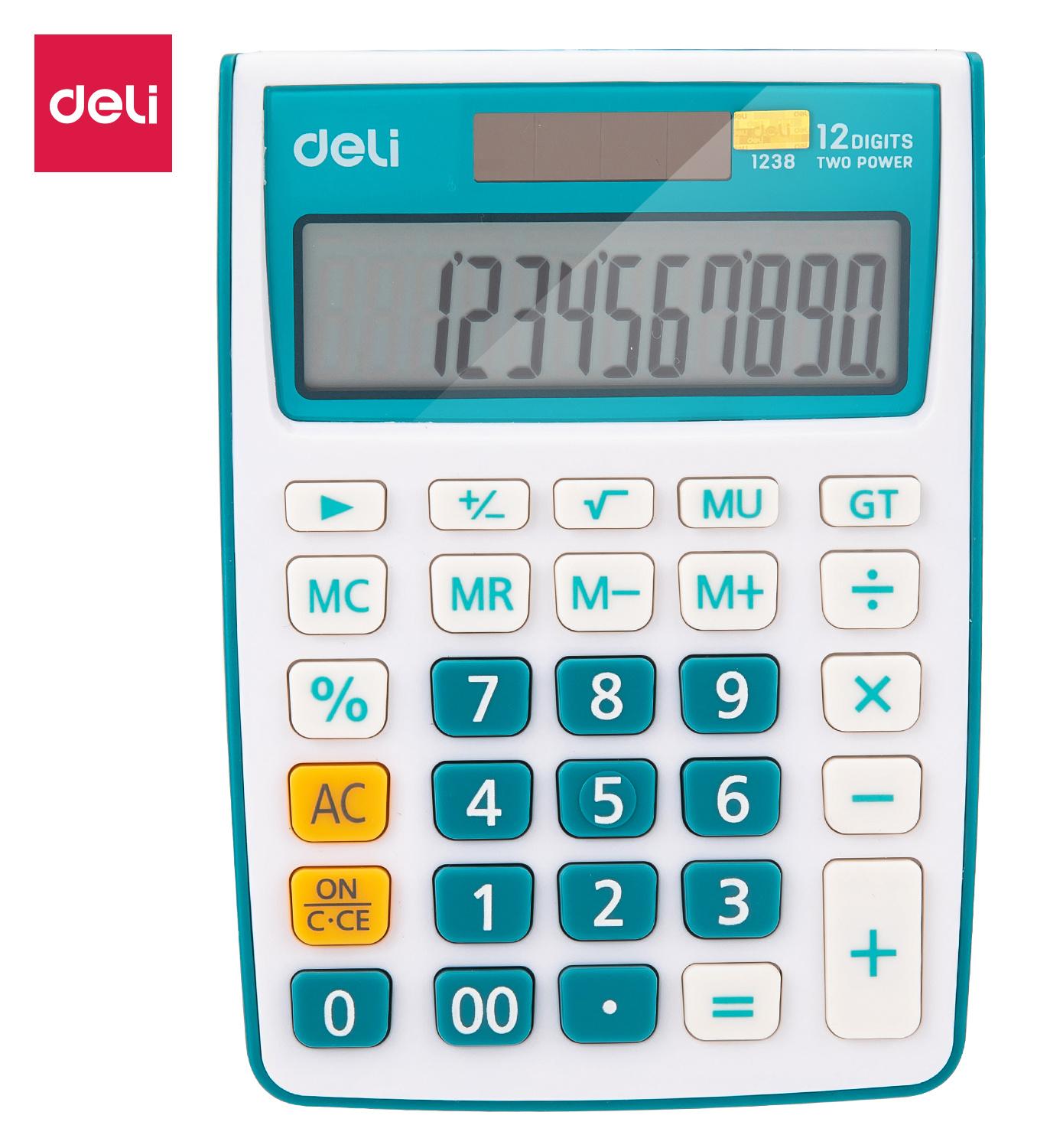 Калькулятор Deli E1238/BLUE