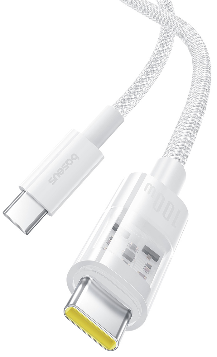 Кабель Baseus CB000092 Gem Fast-Charging Data Cable USB-C to USB-C 100W 1m Moon White (P10373000211-00)
