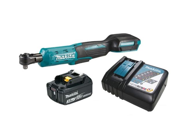 Аккум.угловой гайковерт MAKITA LXT DWR180RF в кор. (18.0 В, 1 акк 3 А/ч. Li-Ion, ЗУ, посадочн. квадрат 1/4" и 3/8", 48 Нм,)