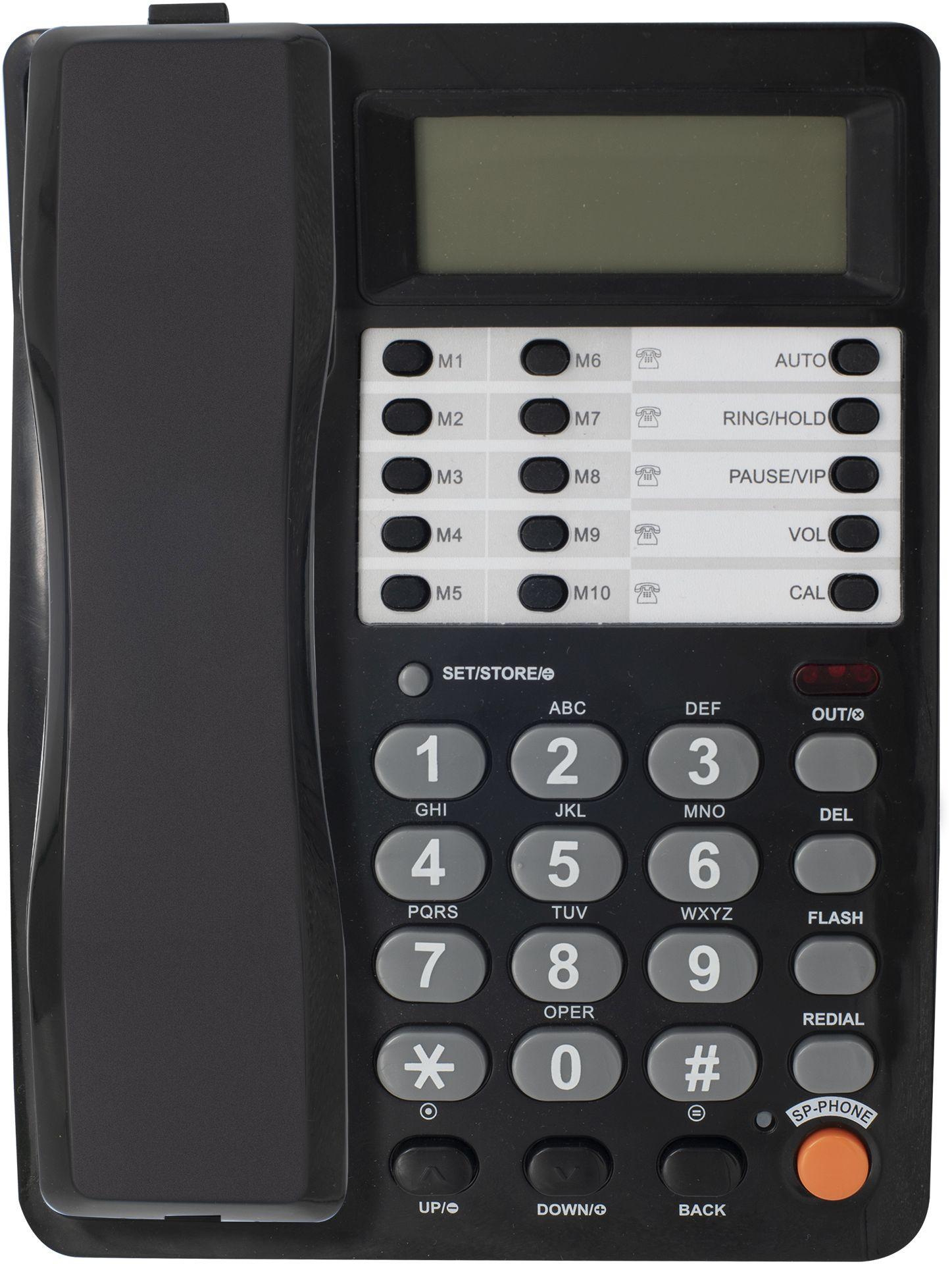 Проводной телефон Ritmix RT-495 черный/серый (80002152)