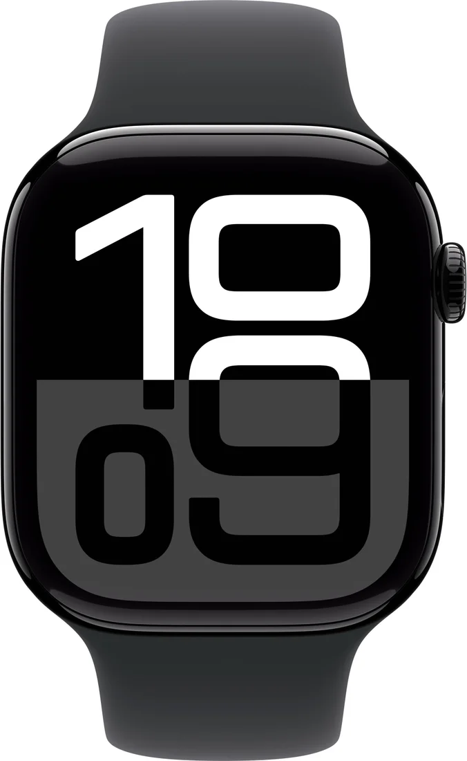 Умные часы Apple Watch Series 10 A2999 46мм OLED черный/черный Sport Band (MWWP3LW/A)